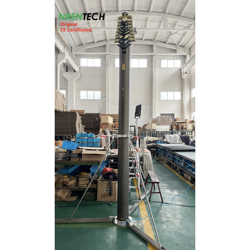 15m Pneumatic Telescopic Mast for Antenna Masts and Towers 2.8m Closed Height-30kg Payloads