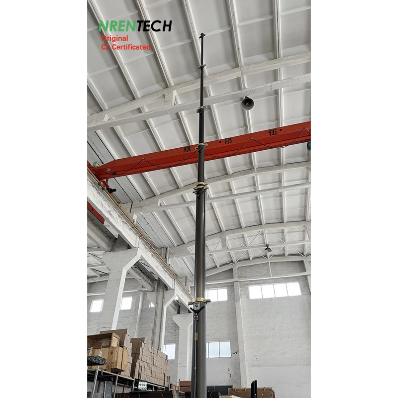 15m Pneumatic Telescopic Mast for Antenna Masts and Towers 2.8m Closed Height-30kg Payloads